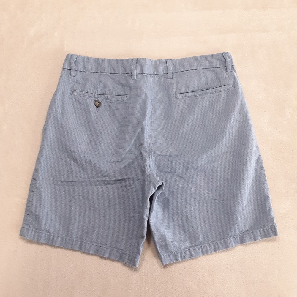 Old Navy Mens 8" Linen Blend Shorts 34 Slim Fit Blue Harvest Chino - Picture 2 of 9